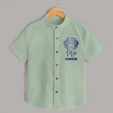 Virgo Zodiac Maiden Symbol Printed shirt - MINT GREEN - 0 - 6 Months Old (Chest 23")