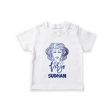 Virgo Zodiac Maiden Symbol Printed T shirt  - WHITE - 0-5 Months Old (Chest 17")