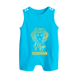 Virgo Zodiac Maiden Symbol Printed Button Romper