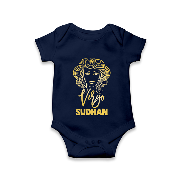 Virgo Zodiac Constellation Romper - NAVY BLUE - New Born (Chest 14")