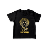 Virgo Zodiac Maiden Symbol Printed T shirt  - BLACK - 0-5 Months Old (Chest 17")