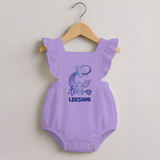 Aquarius Water Bearer Zodiac Symbol Printed Romper Frock - LILAC - 0 - 3 Months Old (Chest 19")