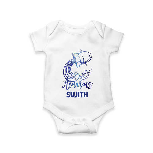 Aquarius Water Bearer Zodiac Symbol Printed Romper