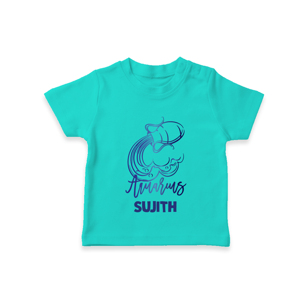 Aquarius Water Bearer Zodiac Symbol Printed T shirt