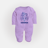 Aries Ram Zodiac Symbol PrintedFullbody Suit - LILAC - New Born (Chest 7.5")