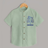 Aries Ram Zodiac Symbol Printed shirt - MINT GREEN - 0 - 6 Months Old (Chest 23")