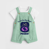 Aries Constellation Charm Printed Baby Dungaree - MINT GREEN - 0 - 5 Months Old (Chest 18")