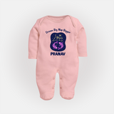 Aries Constellation Charm Printed BabyFullbody Suit - BABY PINK - New Born (Chest 7.5")