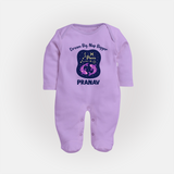 Aries Constellation Charm Printed BabyFullbody Suit - LILAC - New Born (Chest 7.5")