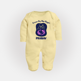 Aries Constellation Charm Printed BabyFullbody Suit - PASTEL YELLOW - New Born (Chest 7.5")