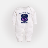 Aries Constellation Charm Printed BabyFullbody Suit - WHITE - New Born (Chest 7.5")