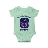 Aries Constellation Charm Printed Baby Romper - MINT GREEN - New Born (Chest 14")