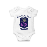Aries Constellation Charm Printed Baby Romper - WHITE - New Born (Chest 14")