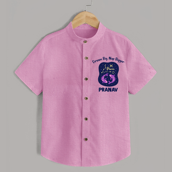 Aries Constellation Charm Printed Baby shirt - BABY PINK - 0 - 6 Months Old (Chest 23")