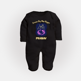 Aries Constellation Charm Printed BabyFullbody Suit - BLACK - New Born (Chest 7.5")