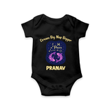 Aries Constellation Charm Printed Baby Romper - BLACK - New Born (Chest 14")