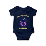 Aries Constellation Charm Printed Baby Romper - NAVY BLUE - New Born (Chest 14")