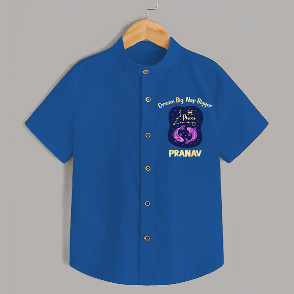 Aries Constellation Charm Printed Baby shirt - COBALT BLUE - 0 - 6 Months Old (Chest 23")
