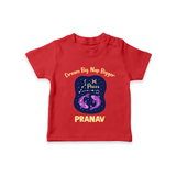 Aries Constellation Charm Printed Baby T shirt  - RED - 0-5 Months Old (Chest 17")