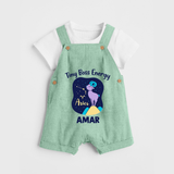 Taurus Little Bull Zodiac Printed Baby Dungaree - MINT GREEN - 0 - 5 Months Old (Chest 18")