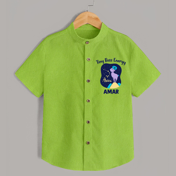 Taurus Little Bull Zodiac Printed Baby shirt - LIME GREEN - 0 - 6 Months Old (Chest 23")
