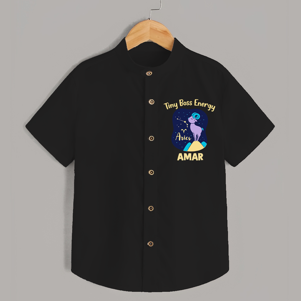 Taurus Little Bull Zodiac Printed Baby shirt - BLACK - 0 - 6 Months Old (Chest 23")