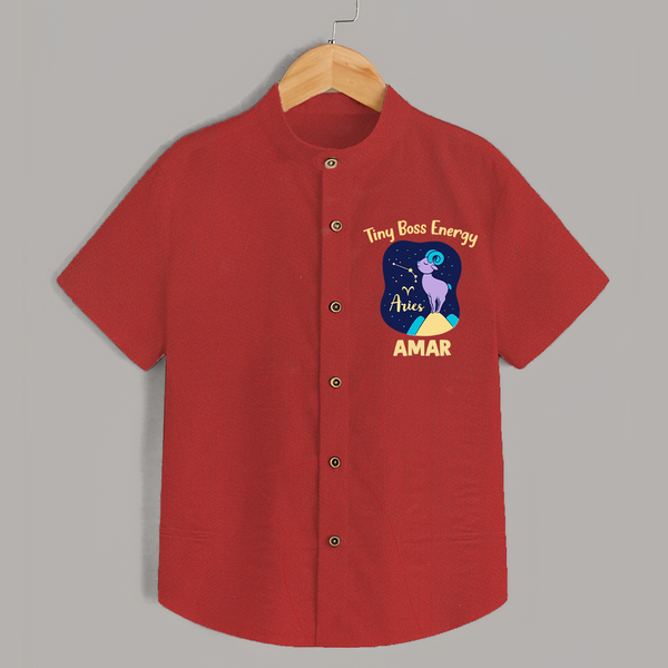 Taurus Little Bull Zodiac Printed Baby shirt - RED - 0 - 6 Months Old (Chest 23")