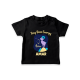 Taurus Little Bull Zodiac Printed Baby T shirt  - BLACK - 0-5 Months Old (Chest 17")