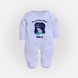 Gemini Twin Stars Zodiac Printed BabyFullbody Suit - BABY BLUE - New Born (Chest 7.5")