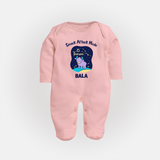 Gemini Twin Stars Zodiac Printed BabyFullbody Suit - BABY PINK - New Born (Chest 7.5")
