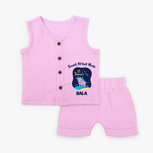 Gemini Twin Stars Zodiac Printed Baby Jabla Set - BABY PINK - 0 - 3 Months Old (Chest 9.8")