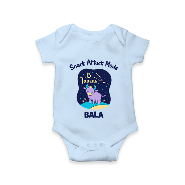 Gemini Twin Stars Zodiac Printed Baby Romper - BABY BLUE - New Born (Chest 14")