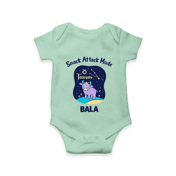 Gemini Twin Stars Zodiac Printed Baby Romper - MINT GREEN - New Born (Chest 14")