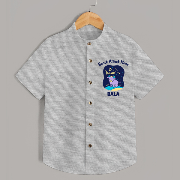 Gemini Twin Stars Zodiac Printed Baby shirt - GREY - 0 - 6 Months Old (Chest 23")