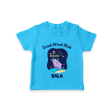 Gemini Twin Stars Zodiac Printed Baby T shirt  - SKY BLUE - 0-5 Months Old (Chest 17")