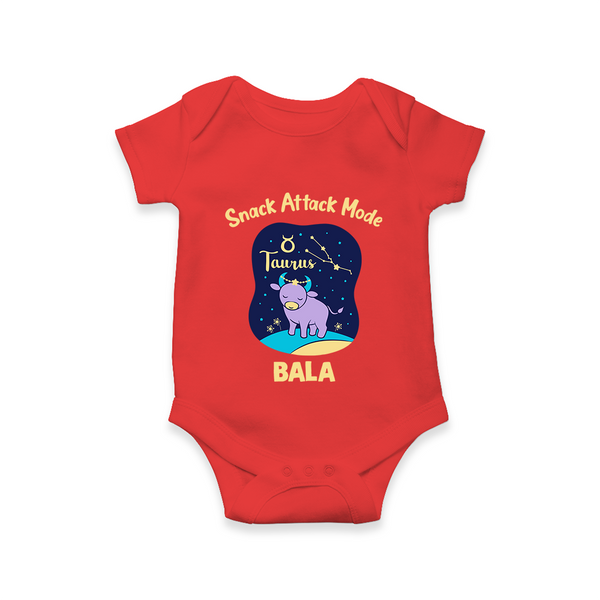 Gemini Twin Stars Zodiac Printed Baby Romper - RED - New Born (Chest 14")