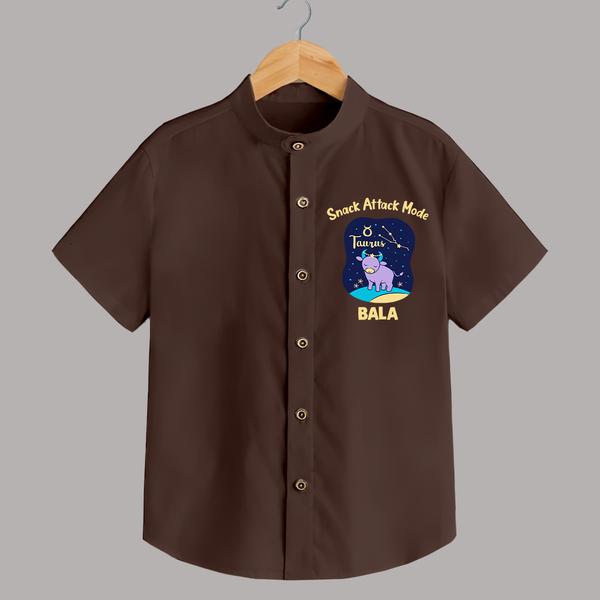 Gemini Twin Stars Zodiac Printed Baby shirt - CHOCOLATE BROWN - 0 - 6 Months Old (Chest 23")