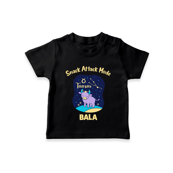 Gemini Twin Stars Zodiac Printed Baby T shirt  - BLACK - 0-5 Months Old (Chest 17")