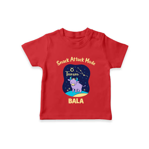 Gemini Twin Stars Zodiac Printed Baby T shirt  - RED - 0-5 Months Old (Chest 17")