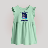 Virgo Little Star Zodiac Printed Baby Frock - MINT GREEN - 0 - 3 Months Old (Chest 17")