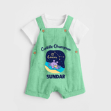 Virgo Little Star Zodiac Printed Baby Dungaree - GREEN - 0 - 5 Months Old (Chest 18")