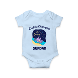 Virgo Little Star Zodiac Printed Baby Romper - BABY BLUE - New Born (Chest 14")