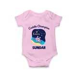 Virgo Little Star Zodiac Printed Baby Romper - BABY PINK - New Born (Chest 14")