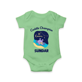 Virgo Little Star Zodiac Printed Baby Romper - GREEN - New Born (Chest 14")