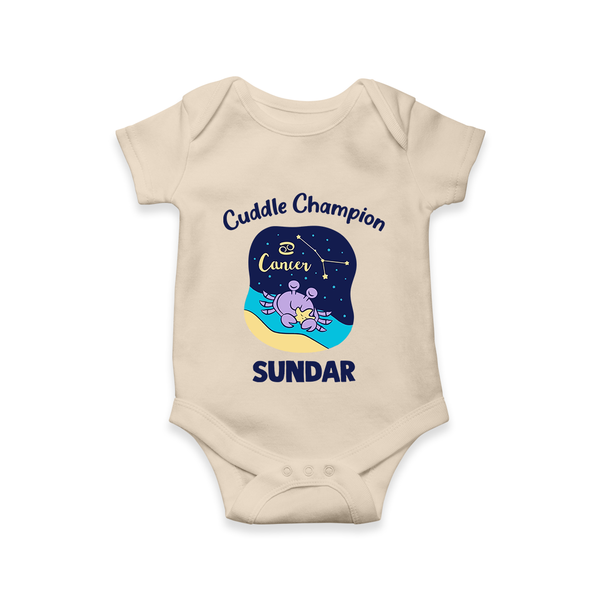 Virgo Little Star Zodiac Printed Baby Romper - IVORY - New Born (Chest 14")