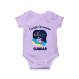 Virgo Little Star Zodiac Printed Baby Romper - LILAC - New Born (Chest 14")