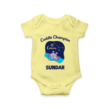 Virgo Little Star Zodiac Printed Baby Romper - PASTEL YELLOW - New Born (Chest 14")