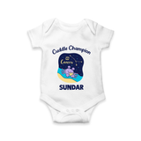 Virgo Little Star Zodiac Printed Baby Romper - WHITE - New Born (Chest 14")