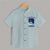 Virgo Little Star Zodiac Printed Baby shirt - ARCTIC BLUE - 0 - 6 Months Old (Chest 23")