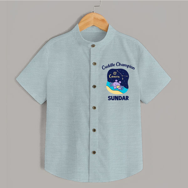 Virgo Little Star Zodiac Printed Baby shirt - ARCTIC BLUE - 0 - 6 Months Old (Chest 23")